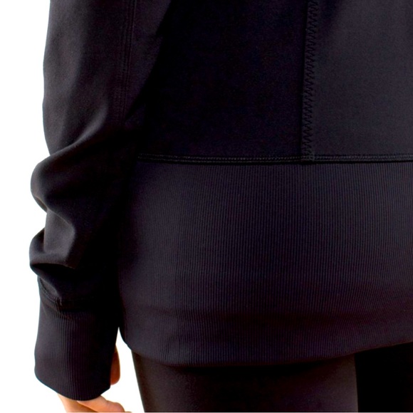 Lululemon Nice Asana Align Jacket Black/Pow Stripe Split Pea- Size 6 - Picture 11 of 12